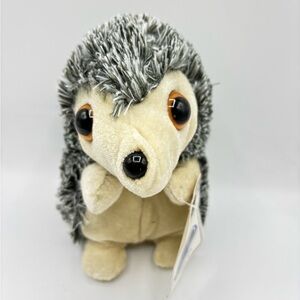 Hedgehog/Porcupine~Gray~6in Plush Stuffed Animal~Ideal Toys Direct~Big Eyes~CUTE